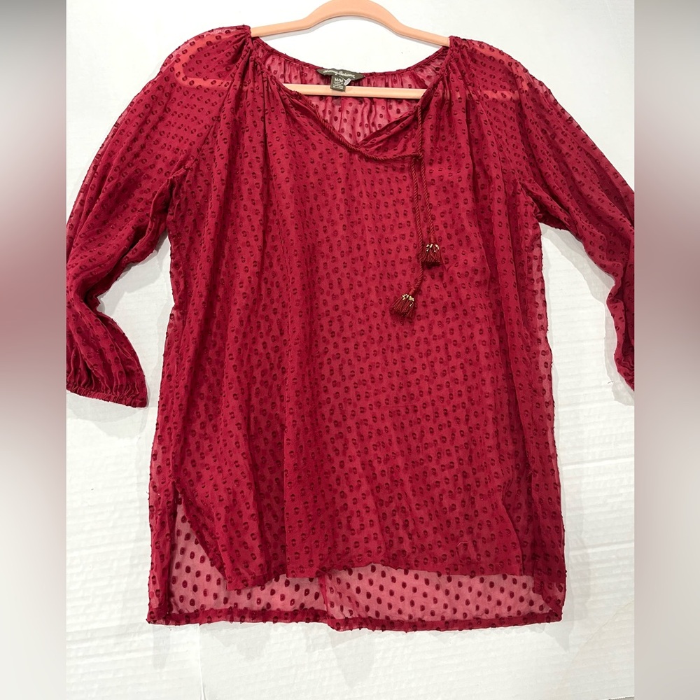 TOMMY BAHAMA SHEER PULLOVER TOP